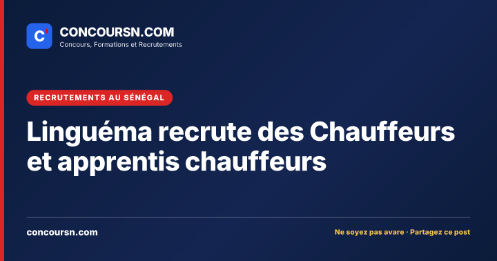 Illustration de l’article : Linguéma recrute des Chauffeurs et apprentis chauffeurs