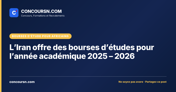 Illustration de l’article : L’Iran offre des bourses d’études pour l’année académique 2025 – 2026