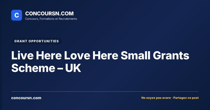 Illustration de l’article : Live Here Love Here Small Grants Scheme – UK