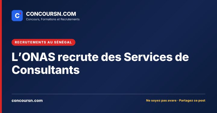 Illustration de l’article : L’ONAS recrute des Services de Consultants