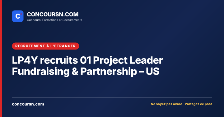 Illustration de l’article : LP4Y recruits 01 Project Leader Fundraising & Partnership – US