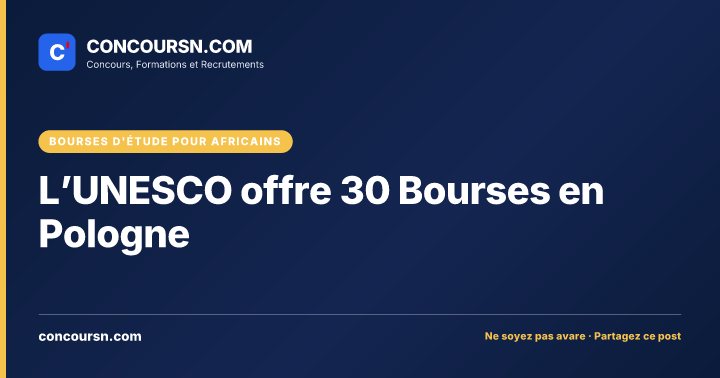 Illustration de l’article : L’UNESCO offre 30 Bourses en Pologne