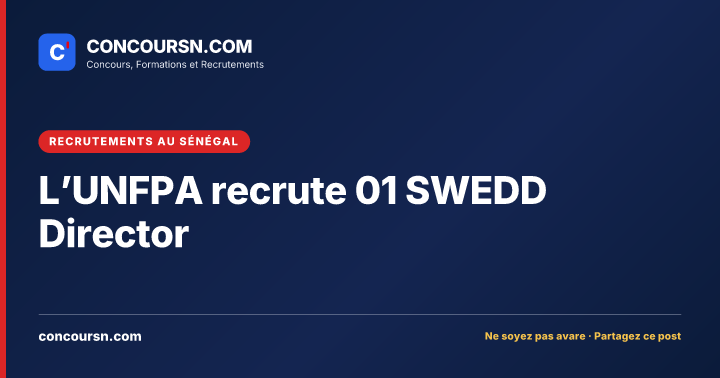 Illustration de l’article : L’UNFPA recrute 01 SWEDD Director