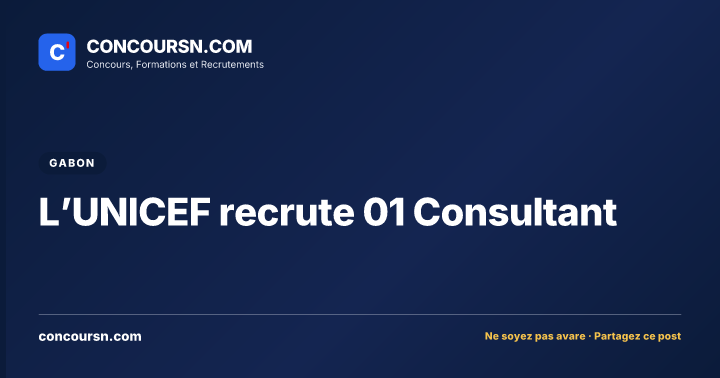 Illustration de l’article : L’UNICEF recrute 01 Consultant