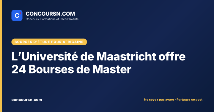 Illustration de l’article : L’Université de Maastricht offre 24 Bourses de Master