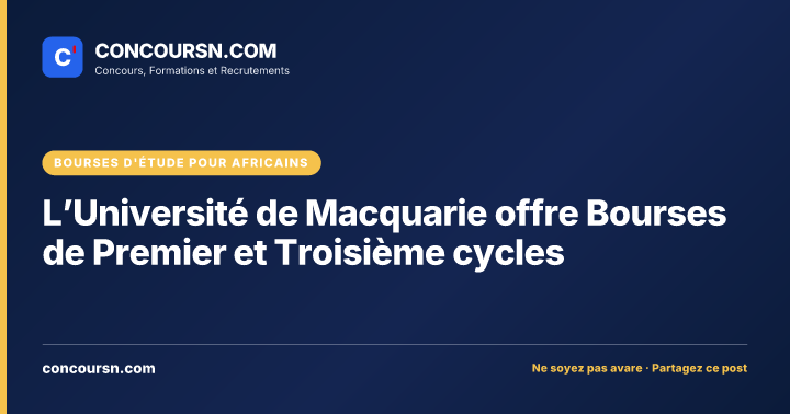 Illustration de l’article : L’Université de Macquarie offre Bourses de Premier et Troisième cycles