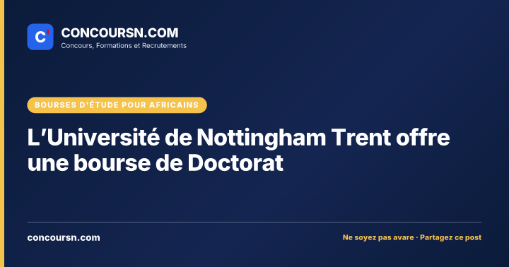 Illustration de l’article : L’Université de Nottingham Trent offre une bourse de Doctorat