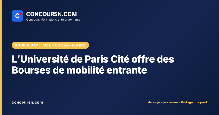Illustration de l’article : L’Université de Paris Cité offre des Bourses de mobilité entrante