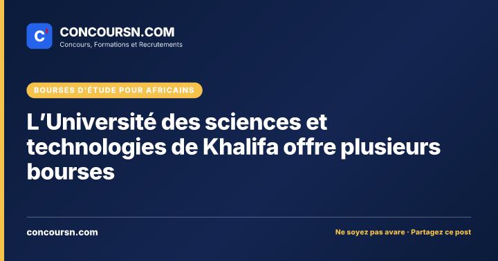 Illustration de l’article : L’Université des sciences et technologies de Khalifa offre plusieurs bourses
