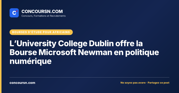 Illustration de l’article : L’University College Dublin offre la Bourse Microsoft Newman en politique numérique