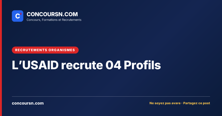 Illustration de l’article : L’USAID recrute 04 Profils
