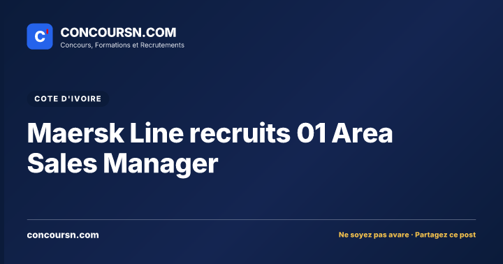 Illustration de l’article : Maersk Line recruits 01 Area Sales Manager