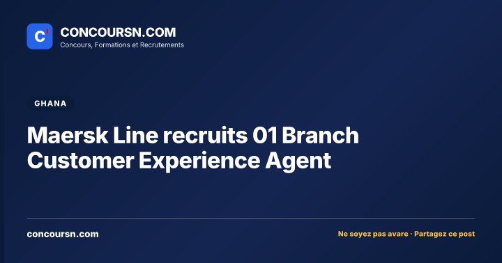 Illustration de l’article : Maersk Line recruits 01 Branch Customer Experience Agent