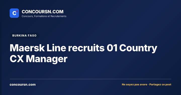 Illustration de l’article : Maersk Line recruits 01 Country CX Manager