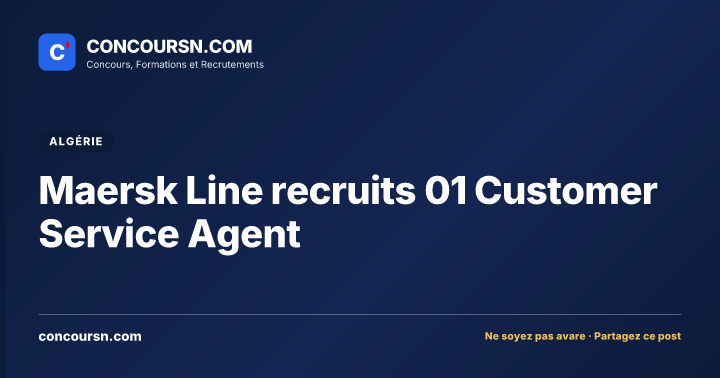 Illustration de l’article : Maersk Line recruits 01 Customer Service Agent