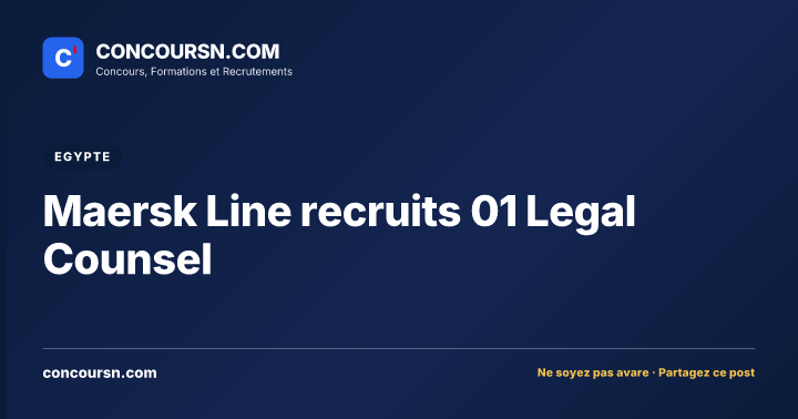 Illustration de l’article : Maersk Line recruits 01 Legal Counsel