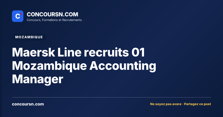 Illustration de l’article : Maersk Line recruits 01 Mozambique Accounting Manager