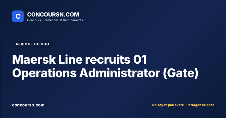 Illustration de l’article : Maersk Line recruits 01 Operations Administrator (Gate)