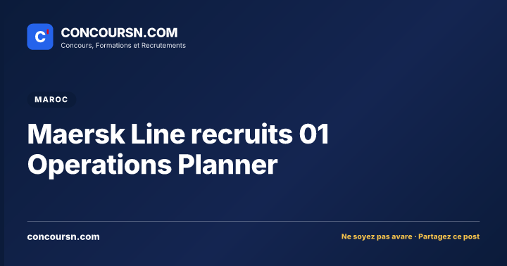 Illustration de l’article : Maersk Line recruits 01 Operations Planner