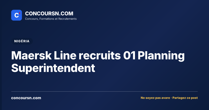 Illustration de l’article : Maersk Line recruits 01 Planning Superintendent