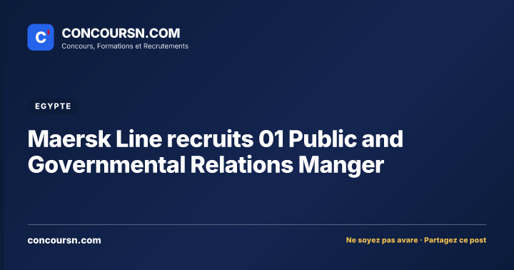 Illustration de l’article : Maersk Line recruits 01 Public and Governmental Relations Manger