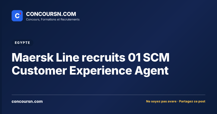 Illustration de l’article : Maersk Line recruits 01 SCM Customer Experience Agent