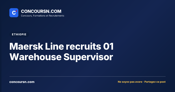 Illustration de l’article : Maersk Line recruits 01 Warehouse Supervisor