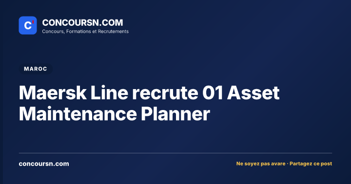 Illustration de l’article : Maersk Line recrute 01 Asset Maintenance Planner