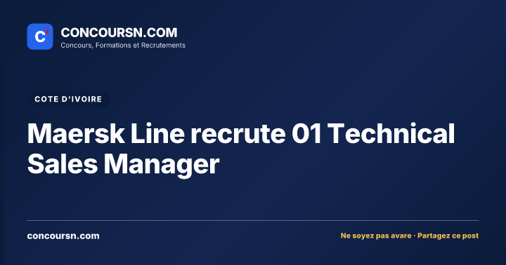 Illustration de l’article : Maersk Line recrute 01 Technical Sales Manager
