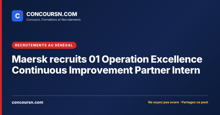 Illustration de l’article : Maersk recruits 01 Operation Excellence Continuous Improvement Partner Intern