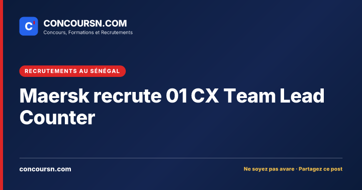 Illustration de l’article : Maersk recrute 01 CX Team Lead Counter