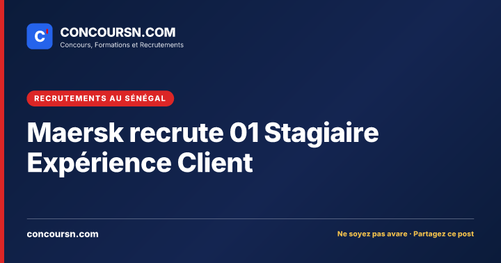 Illustration de l’article : Maersk recrute 01 Stagiaire Expérience Client