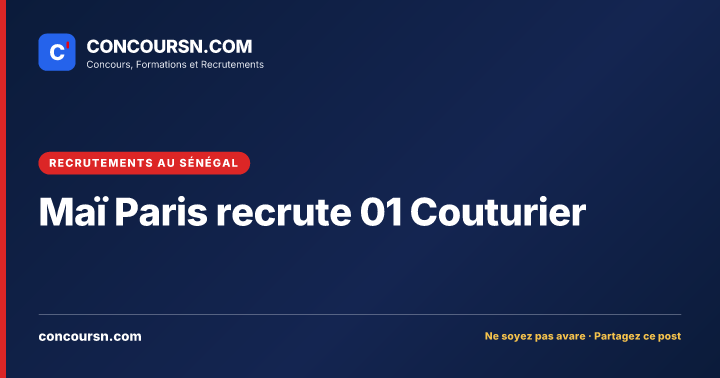 Illustration de l’article : Maï Paris recrute 01 Couturier