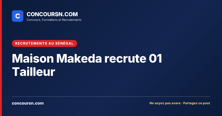 Illustration de l’article : Maison Makeda recrute 01 Tailleur