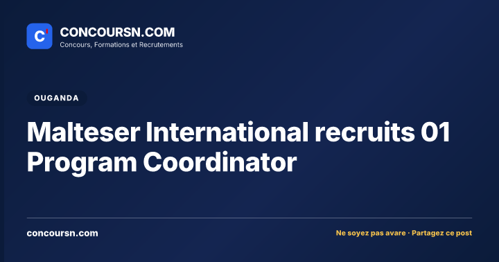 Illustration de l’article : Malteser International recruits 01 Program Coordinator