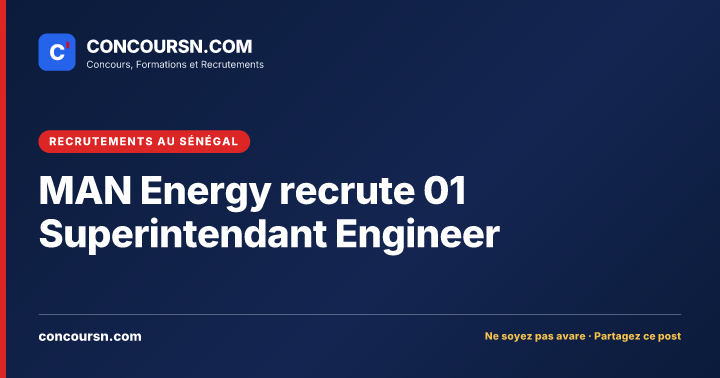 Illustration de l’article : MAN Energy recrute 01 Superintendant Engineer
