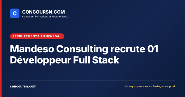 Illustration de l’article : Mandeso Consulting recrute 01 Développeur Full Stack