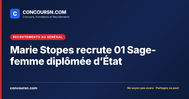 Illustration de l’article : Marie Stopes recrute 01 Sage-femme diplômée d’État