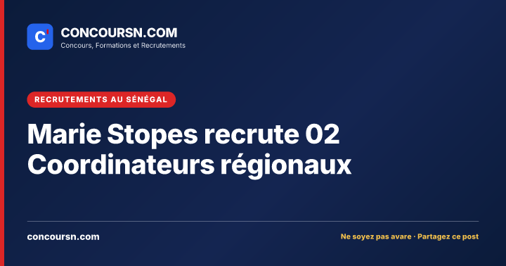 Illustration de l’article : Marie Stopes recrute 02 Coordinateurs régionaux