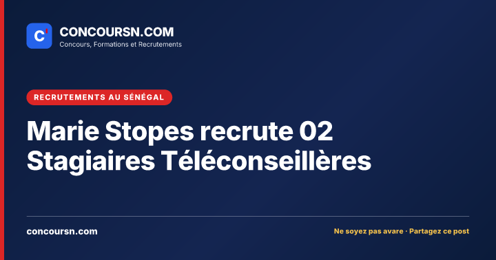 Illustration de l’article : Marie Stopes recrute 02 Stagiaires Téléconseillères