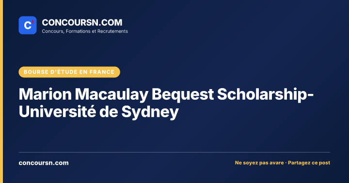 Illustration de l’article : Marion Macaulay Bequest Scholarship- Université de Sydney
