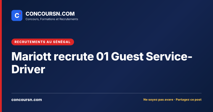 Illustration de l’article : Mariott recrute 01 Guest Service-Driver