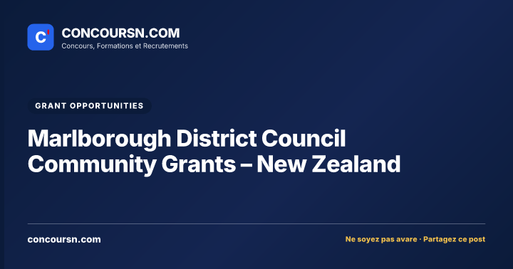 Illustration de l’article : Marlborough District Council Community Grants – New Zealand