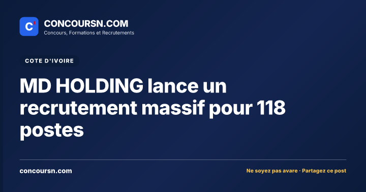 Illustration de l’article : MD HOLDING lance un recrutement massif pour 118 postes