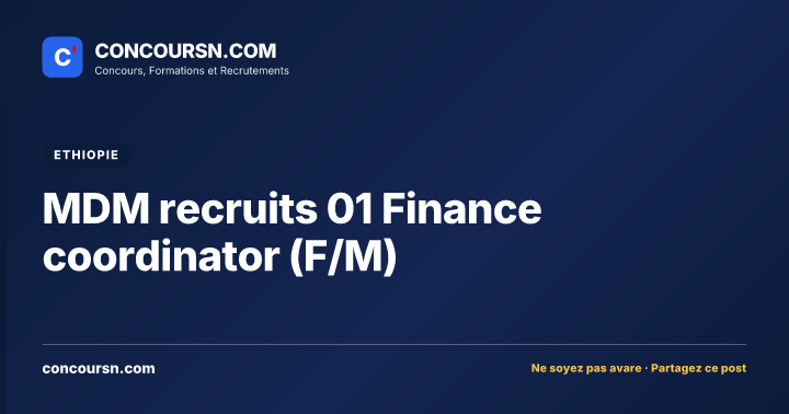 Illustration de l’article : MDM recruits 01 Finance coordinator (F/M)