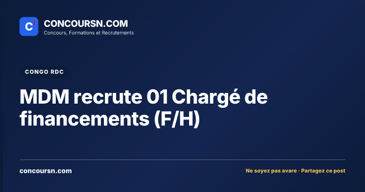 Illustration de l’article : MDM recrute 01 Chargé de financements (F/H)
