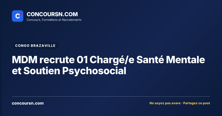 Illustration de l’article : MDM recrute 01 Chargé/e Santé Mentale et Soutien Psychosocial