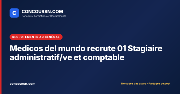 Illustration de l’article : Medicos del mundo recrute 01 Stagiaire administratif/ve et comptable