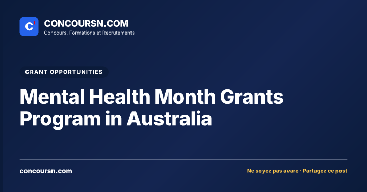 Illustration de l’article : Mental Health Month Grants Program in Australia