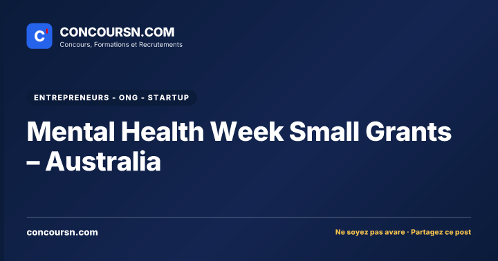 Illustration de l’article : Mental Health Week Small Grants – Australia